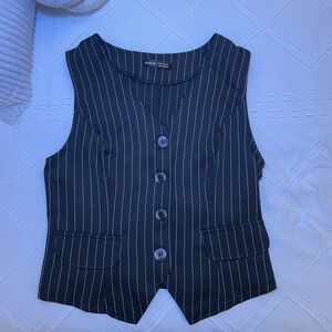 Black Pinstripe Vest, size S